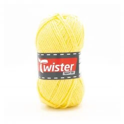 Wolle TWISTER SPORT 50 UNI - Zitrone - 50g | Hochwertige Strickwolle für Sportbekleidung