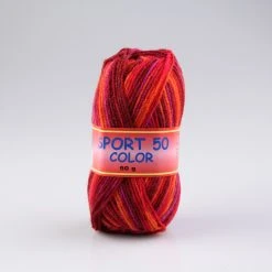 Wolle TWISTER SPORT 50 COLOR - rot-weinrot - 50g | Hochwertige Strickwolle für Sportbekleidung | Nähen, Stricken & Häkeln