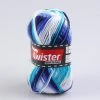 Wolle TWISTER SPORT 50 COLOR - weiß-türkis-blau - 50g | Hochwertige Strickwolle für Sportbekleidung -Heimtextilien Verkäufe 2518005209 1600Wx1600H