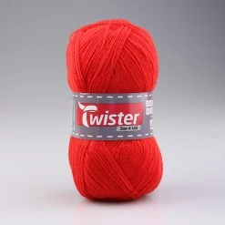 Wolle TWISTER SOX UNI - rot - 100g