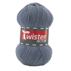 Wolle TWISTER SOX UNI - helljeans - 100g | Hochwertige Wolle für Stricken & Häkeln