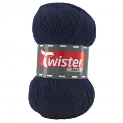Wolle TWISTER SOX UNI - Marine - 100g | Hochwertige Strickwolle für Socken | de_DE