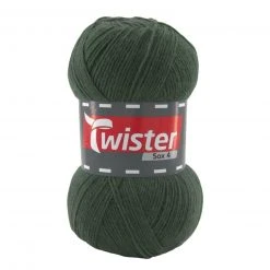 Wolle TWISTER SOX UNI - jägergrün - 100g | Hochwertige Strickwolle für Socken | Nähen, Stricken & Häkeln