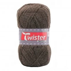 Wolle TWISTER SOX UNI - braun - 100g | Premium Strickwolle für Socken | Nähen, Stricken & Häkeln