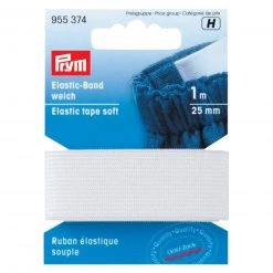 Elastic Gummiband WEICH - weiß - 1 m | Hochwertiges Nähzubehör