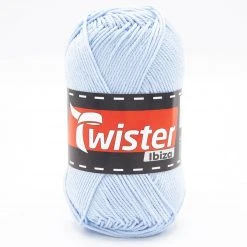 Strickgarn TWISTER IBIZA - hellblau - 50g | Hochwertiges Häkelgarn & Strickgarn für kreative Projekte