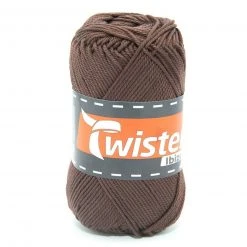 Strickgarn TWISTER IBIZA - kaffee - 50g | Hochwertiges Garn für Stricken & Häkeln