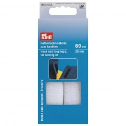 Klettband weiß zum Annähen - 60 cm | Nähzubehör für kreative Projekte