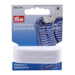 Knopfloch-Elastic - weiß - 1 m | Hochwertiges Nähzubehör für perfekte Knopflöcher