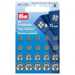 Druckknöpfe - Silber - 20 Stück | Hochwertige Nähzubehör für kreative Projekte