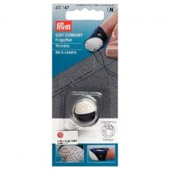 Fingerhut pflaumenblau-weiß Größe L - Hochwertiger Nähzubehör für präzises Nähen