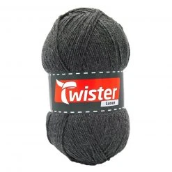 Strickgarn TWISTER LUXOR UNI - Dunkelgrau - 150g | Hochwertiges Häkelgarn & Strickgarn