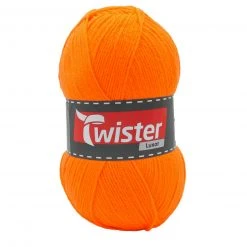 Strickgarn TWISTER LUXOR UNI - Neonorange - 150g | Hochwertiges Häkelgarn & Strickgarn