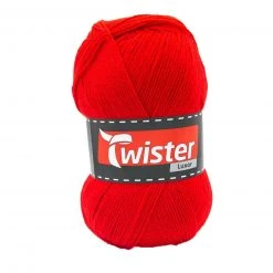 Strickgarn TWISTER LUXOR UNI - Rot - 150g | Hochwertiges Häkelgarn & Strickgarn