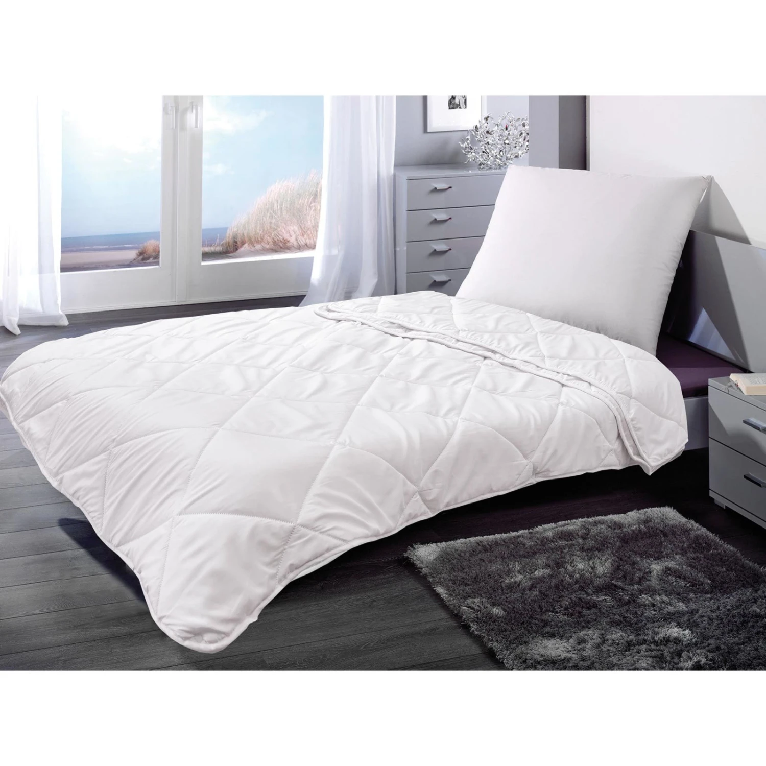 4-Jahreszeiten Steppbett - Polyester-Füllung - 135x200 cm - Allergikerfreundlich & Pflegeleicht 4 4-Jahreszeiten Steppbett - Polyester-Füllung - 135x200 cm - Allergikerfreundlich & Pflegeleicht – Bild 2