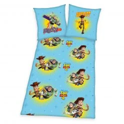 Microfaser-Bettwäsche TOY STORY 4 - hellblau - 135x200 cm | Kinderbettwäsche | Disney Design