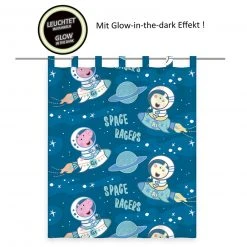 Schlaufenschal PEPPA PIG - blau-türkis - 140x160 cm | Kindergardinen | Dekorative Vorhänge