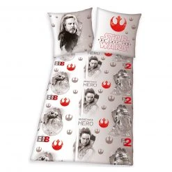 Baumwoll-Bettwäsche STAR WARS HERO - 135x200 cm | Kinderbettwäsche | Atmungsaktiv & Weich