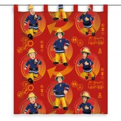 Schlaufenschal FEUERWEHR SAM - Rot - 140x160 cm - Kindergardinen