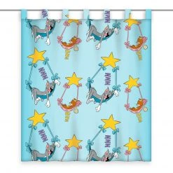 Schlaufenschal TOM & JERRY - hellblau - 140x160 cm