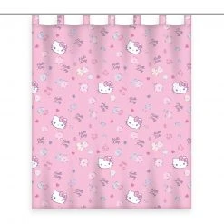 Schlaufenschal HELLO KITTY Rosa - 140x160 cm - Transparente Gardine