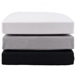 Feinbiber-Topper-Spannbetttuch Weiß 180x200 cm - Hochwertiges Bettlaken für optimalen Schlafkomfort -Heimtextilien Verkäufe 2602001000 02 1600Wx1600H