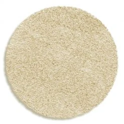 Hochflorteppich rund - Cream - Ø 120 cm - Luxuriöser Shaggy-Teppich für gemütliche Räume