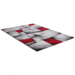 Frisee-Teppich - grau-rot - 80x150 cm -Heimtextilien Verkäufe 2632003305 03 1600Wx1600H