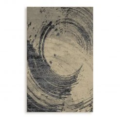 Teppich - beige-schwarz - 80x150 cm