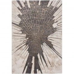 Kurzflorteppich - beige-grau - 120x170 cm