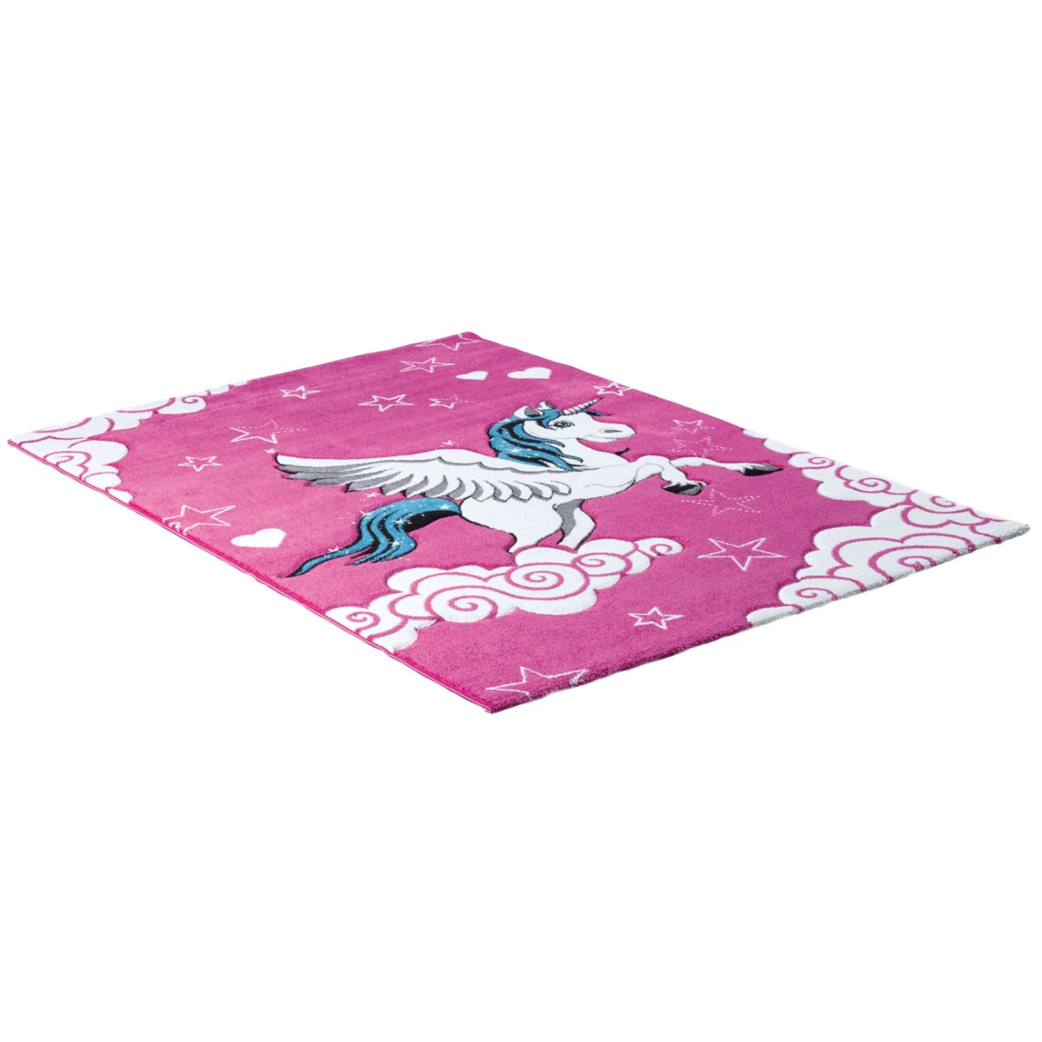Frisee-Teppich - pink - Einhorn - 80x150 cm 4 Frisee-Teppich - pink - Einhorn - 80x150 cm – Bild 2