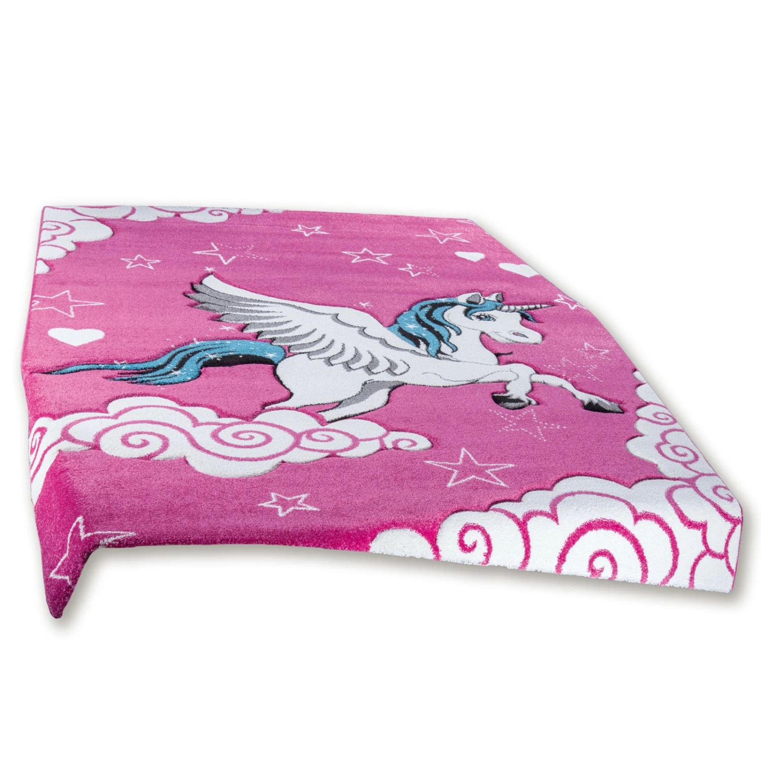 Frisee-Teppich - pink - Einhorn - 80x150 cm 3 Frisee-Teppich - pink - Einhorn - 80x150 cm