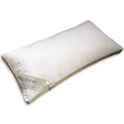 Wellness-Kopfkissen mit 3 Kammern - 80x40 cm - Gel-Faser Daunen und Federn für erholsamen Schlaf