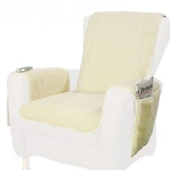 Lammflor-Sesselschoner - Creme - 160x50 cm | Weiche Tagesdecke für Sofa & Sessel