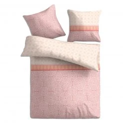 Baumwoll-Bettwäsche - rosa - 135x200 cm