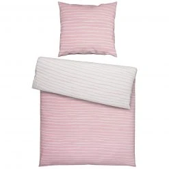 Baumwoll-Bettwäsche - rosa - 135x200 cm