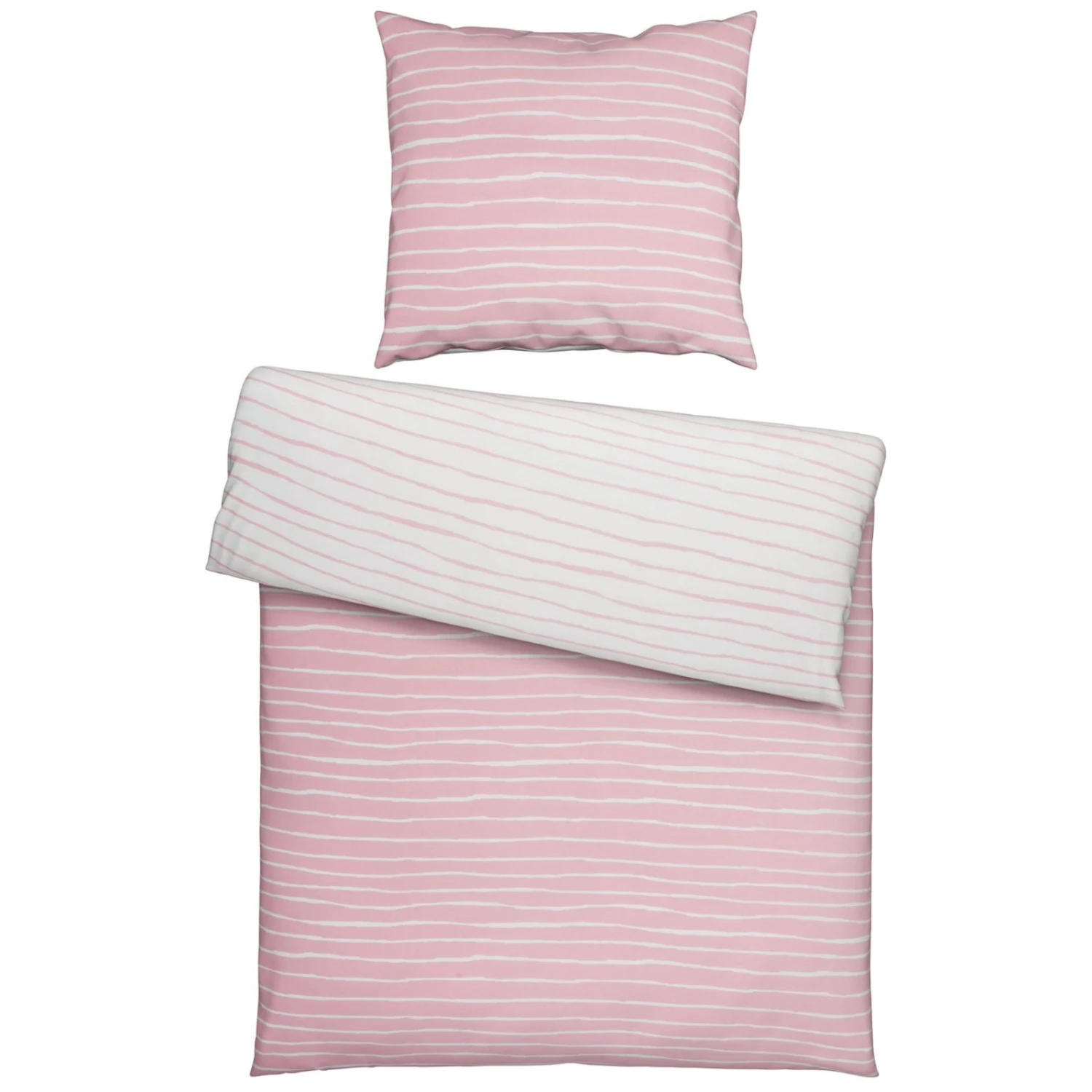 Baumwoll-Bettwäsche - rosa - 135x200 cm 3 Baumwoll-Bettwäsche - rosa - 135x200 cm