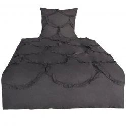 Baumwoll-Bettwäsche - silber - 135x200 cm