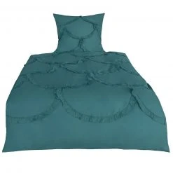 Baumwoll-Bettwäsche - jade - 135x200 cm