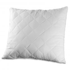 Weißes Kopfkissen 80x80 cm mit Baumwollbezug und Steppung - Premium Komfort