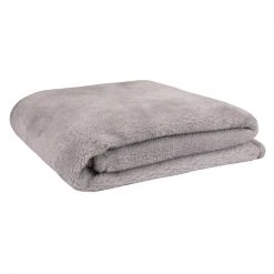 Flanell-Decke 150x200 cm grau - Weich & Gemütlich