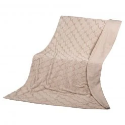 Webpelzdecke beige 150x200 cm - Kuschelig warme Wohndecke