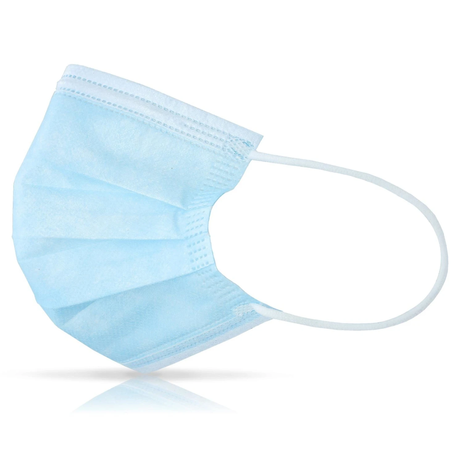 50er-Pack Einweg-Mund-Nasen-Masken blau - Atmungsaktiv & Hautfreundlich 4 50er-Pack Einweg-Mund-Nasen-Masken blau - Atmungsaktiv & Hautfreundlich – Bild 2