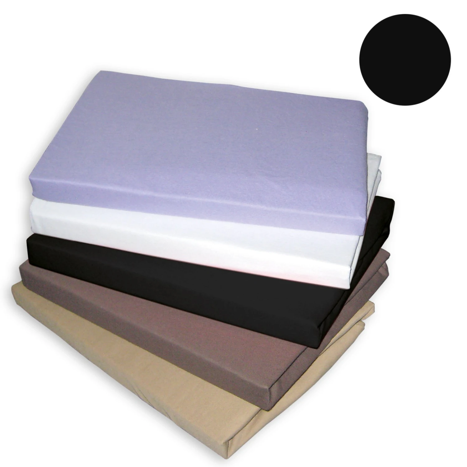 Topper-Spannbettlaken - schwarz - 100x200 cm 3 Topper-Spannbettlaken - schwarz - 100x200 cm