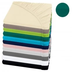 Topper-Spannbettlaken - Tannengrün - 180x200 cm - Hochwertiges Baumwollbettlaken - Passgenau & Atmungsaktiv