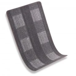 Kettelteppich grau 67x120 cm - Flachgewebeteppich für stilvolles Wohnambiente