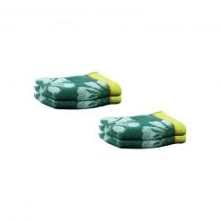 4er-Set Gästetücher dunkelgrün-aqua | 30x50 cm | Hochwertige Handtücher