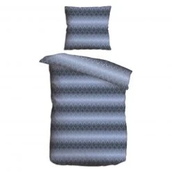 homara Renforce-Bettwäsche - Blau mit Ornamenten - 135x200 cm - Premium-Qualität