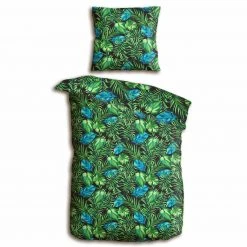 homara Renforcé-Bettwäsche - grün - Dark Dschungel - 135x200 cm