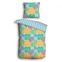 Microfaser Seersucker Bettwäsche - multicolor - 135x200 cm